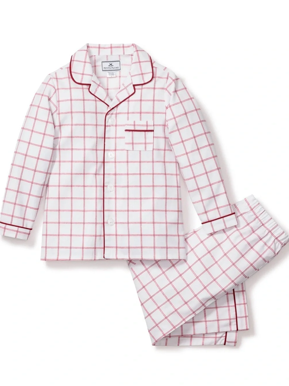 💗 Petite Plume Pink Windowpane Pajama Set Girls 3T Classic